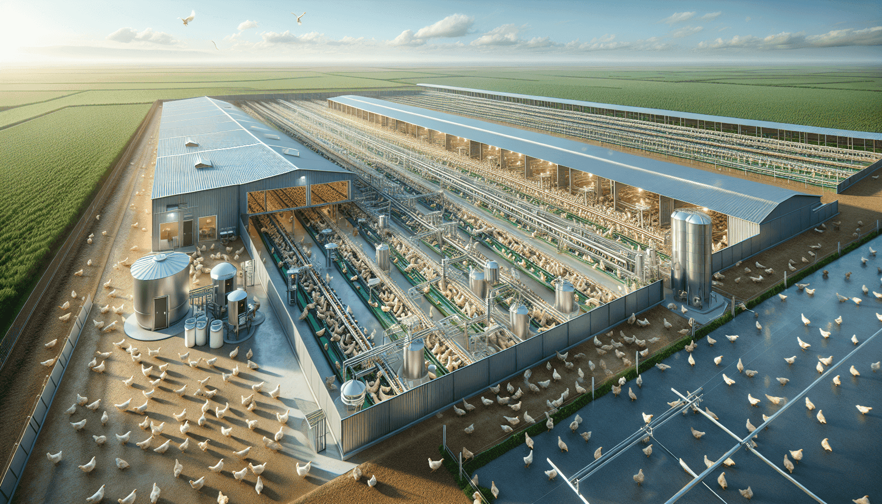Moderne Geflügelfarm